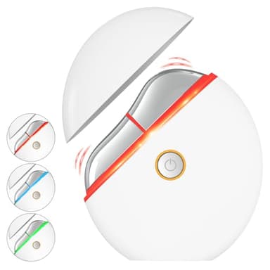 Appareil Massage Visage, Unegnel Gua Sha Electrique 4 Modes avec LED Rouge Lumière Bleu Vert, EMS 3 Niveaux D'Intensité avec Vibration Chaleur Appareil Anti Rides Visage