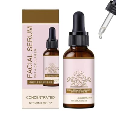 Sérum anti-taches au collagène, Sérum visage 10% niacinamide et de collagène hydrolysé, tonifie la peau et réduit les taches brunes,collagène hydrolysé améliore élasticité et fermeté (50ml, 1pc)