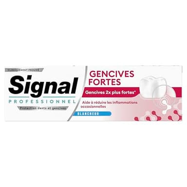 Signal Professionnel – Dentifrice Gencives Fortes – Réduit les inflammations occasionnelles et la mauvaise haleine – Gencives 2x plus fortes en 4 semaines – 75ml