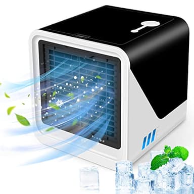 Climatiseur portable, ventilateur de climatisation compact pour voiture, chambre personnelle, mini refroidisseur d'air 3 en 1, purificateur d'air et humidificateur, ventilateur de bureau pour la