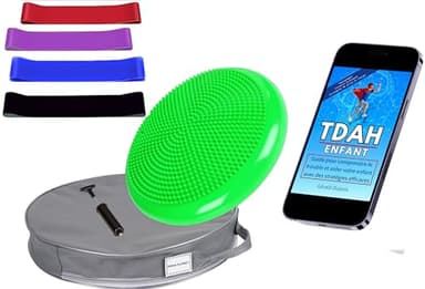 Seka-Planet coussin TDAH et bandes élastiques pour enfants, kit sensoriel avec eBook éducatif, pour attention et assise active