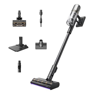 dreame V20 Aspirateur-Balai sans Fil, Nettoyage des Bords 0 mm, Nettoyage Sols et Tapis, 25 000PA / 210AW, Anti-Enchevêtrement, Autonomie 90 Minutes, Filtration 99,99%, Nettoyage des Poils d'animaux