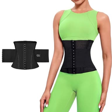PQWEUU Serres-Taille Gaine Amincissante Ventre Femme et Homme Ceinture de Sudation Corset Minceur Waist Trainer Body Sculptant pour Ventre Plat (Noir, M(56-64KG))