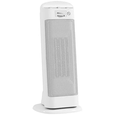 HOMCOM Chauffage d'appoint en céramique 2000 W, radiateur électrique soufflant avec 4 modes, thermostat, oscillation 55°, protection anti-basculement et anti-surchauffe pour chambre, bureau, blanc