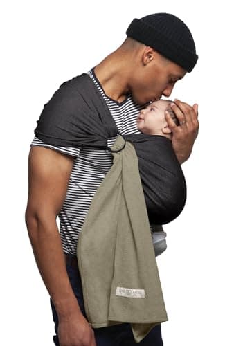 Love Radius La Petite Écharpe sans Nœud - Anthracite, Olive (réversible)