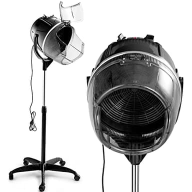 RELAX4LIFE Sèche-cheveux Professionnel 1050W avec Température Réglable 40-75°C, Temps 0-60 Min, Casque Coiffure Professionnel Réglable en Hauteur 125-160 cm, Casque Cheveux Chauffant pour Spa, Salon