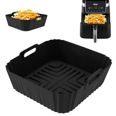 Moule Silicone Air Fryer pour Ninja Air Fryer PRO 4,7L AF140EU/6,2 L AF180EU, Plat Silicone Air Fryer Accessoire pour Philips 2000 Serie 6,2L NA230/Cosori Turboblaze 6L und Clearblaze 6,2L
