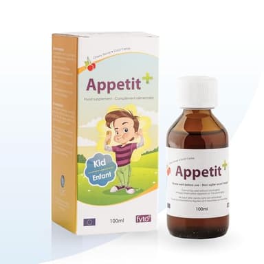 APPETIT+ Booster – Pour Enfants au Petit Appétit & Fatigués | Fenugrec & Vitamines B | Goût Cerise | Sans Gluten | FYTO+ – 100 ml