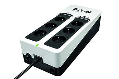 Eaton 3S 450 FR Onduleur Parafoudre - Off-Line UPS - Alimentation sans Interruption - Puissance 450VA (6 Prises FR, Parasurtenseur, Silencieux) - Noir&Blanc (3S450F)