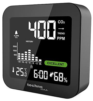 Technoline Monitor WL1025 Moniteur Co2, compteur de Co2, compteur de Co2, noir