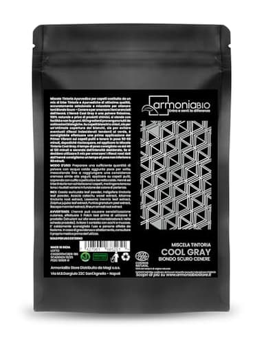 Henné Cool Gray blond foncé cendré Ecocert Cosmos - ArmoniaBio