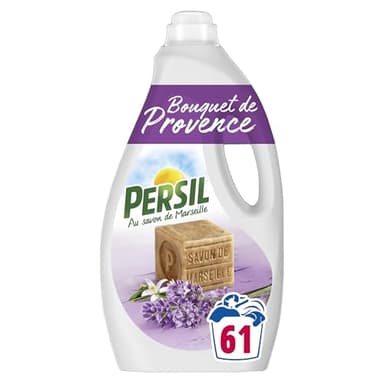 Persil - Lessive Liquide Bouquet de Provence – Parfum au extraits naturels de lavande & au Savon de Marseille - 61 lavages - Encore Plus Efficace Même à Froid - Testée Dermatologiquement