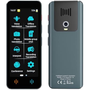 Appareil de Traduction Langue, Traducteur AI Intelligent de 142 Langues,Traduction Hors Ligne et Traduction Bidirectionnelle Instantanée,apprendre les cadeaux d'affaires de voyage(gris-gun)