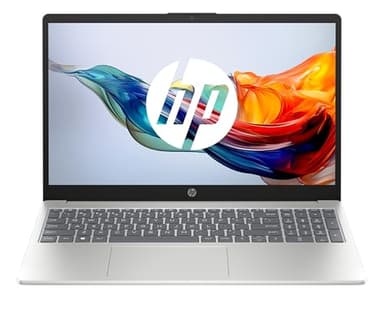 HP 15-fc0005sf Ordinateur Portable 15,6" FHD, PC Portable (AMD Ryzen 5 7520U, RAM 8 Go, SSD 512 Go, AMD Radeon Graphics, Windows 11), Laptop Argent, Clavier AZERTY