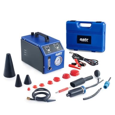 Orion Motor Tech Machine à Fumée EVAP Automobile DC 12V avec Détecteur de Fuites Voiture Détection de Fumée avec Manomètre d'Huile 6 L/Min Débitmètre d'Huile Minérale Airbag & Adaptateurs Cône
