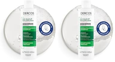 Vichy, Dercos, Shampooing Traitant Anti-Pelliculaire, Pellicules & Démangeaisons, Cuir Chevelu Sensible, 200ml (Lot de 2)
