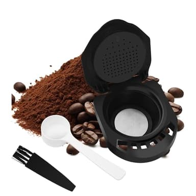 Capsule Dolce Gusto Reutilisable, Adaptateur De Conversion De Capsule De Café Avec Cuillère Et Brosse Compatible Avec Piccolo Xs/Genio S Plus/Genio S / Edg305 / Edg260