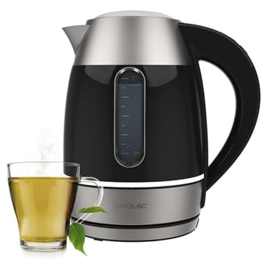 Cecotec Bouilloire Electrique Thermosense 400 VisionLight. Puissance 2200 W, Acier Inoxydable, Cool Touch, Écran Tactile, Lumière LED, Base à 360°, 7 Niveaux de Température