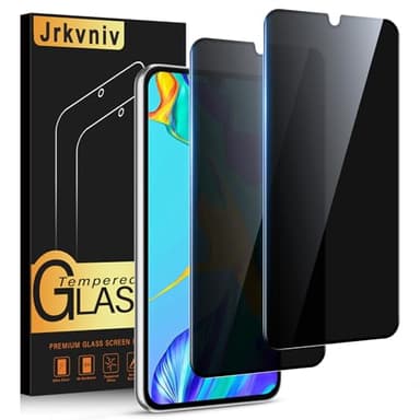 Jrkvniv Verre Trempé pour Huawei P30 Anti Espion,Anti Spy Dureté 9H Vitre Film de Protection écran Anti-Rayures Sans Bulles Privacy Confidentialité Transparent HD Protecteur D'écran,2 Pièces