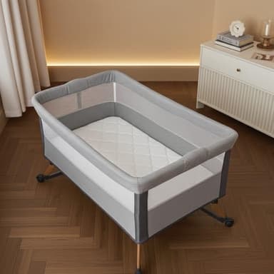 Babysom - Matelas Cododo Bébé 52x89 cm - Housse en Viscose de Bamboo - Spécial Lits Cododo - sans Traitement Chimique - Déhoussable et Lavable - Certifié Oekotex - Assemblé en France