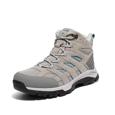 NORTIV 8 Chaussures de Randonnée Imperméables Bottes de Montagne pour Femmes Trekking Antidérapantes Légères en Plein air SNHB2212W,Size 39,Gris Clair,SNHB2212W