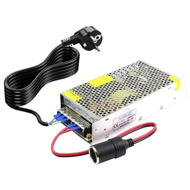 Adaptateur d'alimentation de voiture, convertisseur de tension 220 V à 12 V 20 A 240 W, adaptateur secteur, allume-cigare, adaptateur avec prise allume-cigare pour glacière, aspirateur de voiture