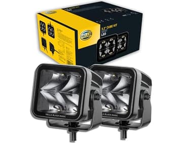 HELLA 1Fa 358 176-821 Led-Projecteur Longue Portée - Black Magic Cube Kit 3.2" - 12/24V