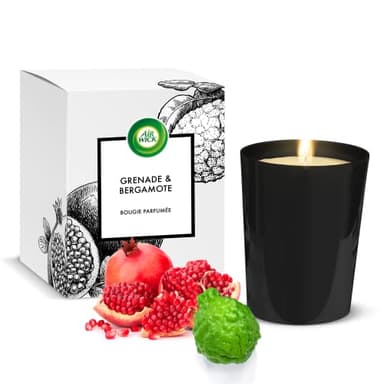 Air wick Bougie Parfumée Grenade et Bergamote - Jusqu’à 40h de Combustion - 1 Unité Bougie Decorative