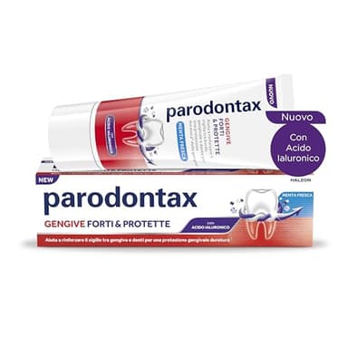 Parodontax Des gencives solides et protégées, un dentifrice quotidien à l'acide hyaluronique, renforce le joint entre le bord des gencives et la dent pour une protection durable des gencives, 75 ml de
