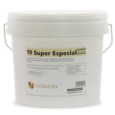LYSSOLEN - Colle Parquet Super Spéciale à Haute Adhérence – Fixation Ultra Résistante pour Toutes Essences de Bois – Colle Professionnelle pour Parquets et Stratifiés (5 kg)