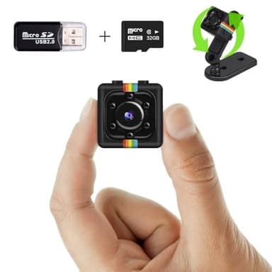 Bextgoo Camera de Surveillance sans Internet, Mini Camera Espion sans Fil avec Carte TF de 32 Go,1080P Vidéo, 12MP Prise Photos, Détection de Mouvement, pour Vélo, Voyage, Sécurité Extérieure(Noir)