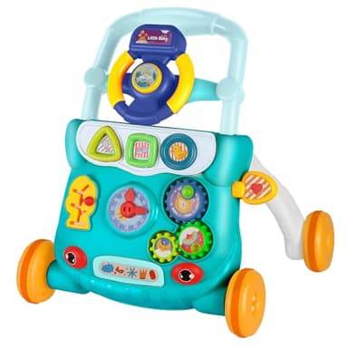 Trotteur Bébé Fille Garçon 6-18 Mois,Trotteur Marche Bébé Evolutif 2 en 1,Centre d'activités d'apprentissage précoce Pour Bébés, Vert