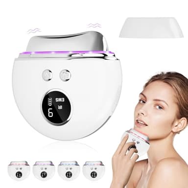 Appareil Anti Rides Visage,Gua Sha Visage,Appareil Massage Visage,Gua Sha Électrique Appareil de Massage du Visage, Raffermissement et Lifting,avec de Chaleur & Vibration, Lifting EMS 9 Niveaux, 4 mod
