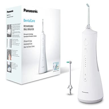 Panasonic - Personalcare EW1513W503 | Jet dentaire - Technologie ultrasonique 5 puissances réglables 1 canule Sans fil Réservoir 200 ml 15 min d'autonomie Blanc