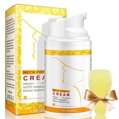 CrèMe Raffermissante Pour Le Cou, CrèMe Anti-âGe Pour Le Cou Pour Raffermir Et AttéNuer Les Rides Du Cou Et Du DéColleté Pour Les Femmes. Lifting, Raffermissement Et Hydratation Au CollagèNe 1,7 Fl Oz