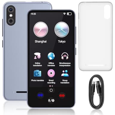 SCZND Traducteur Vocal Instantané Sans Wifi, 138 langues Traducteur Vocal Instantané, Traducteur de Langue avec Traduction de Photos/Français Hors Ligne, AI Translator avec Batterie 2000 mAh