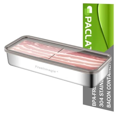 Récipient Boite à Fromage Frigo, 1PCS Inoxydable 304, Boite a Fromage Pour Frigo Anti Odeur, Boite a Jambon Pour Refrigerateur, Boite Fromage Frigo, Boite Jambon Conservation Frigo (1.3 l)