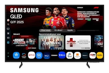 Samsung TV AI 85 Pouces QLED Q7FA 2025 4K Smart TV, Quantum Dots, Processeur Q4 AI Gen1, WiFi, Airplay, HDR, Q-Symphony, OTS Lite, Gaming Hub, Bixby, Application opérateurs intégrées