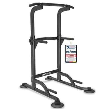 DH FitLife Power Tower Dip Station| Barre de traction autonome | Barre de dips pour le dos | Station de musculation Power Tower | Station de fitness | Rack de puissance pour salle de sport à domicile