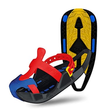 EVVO SHOSHIBAA, Raquette Neige pour Enfant, Fixations Réglables, Crampons Souples, pour Enfant, Tout Terrain, Randonnée Neige