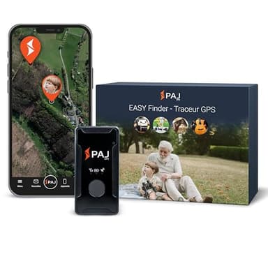 PAJ GPS Tracker - Easy Finder 4G - Traceur GPS pour Enfants, Seniors et démences - Messages vocaux - Dispositif de Suivi en Temps réel avec Bouton d'appel d'urgence SOS - Mini Traceur GPS
