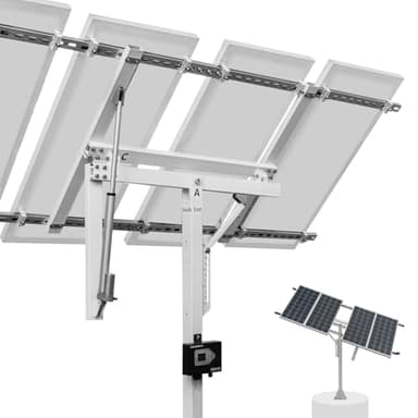 ECO-WORTHY Tracker Solaire Single Axis Solar Tracker Support Panneau Solaire de Suivi (30 % de puissance en plus) avec contrôleur de traceur, grande stabilité, convient pour cour, champ, jardin