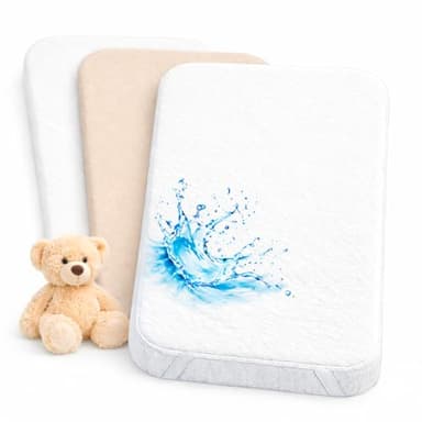 Lovely Hippo Draps Housses 80x160 cm + 1 Alèse Protège Matelas Imperméable Compatible Lit Cabane 80x160 cm (Blanc/Vanille, 80 x 160 cm)