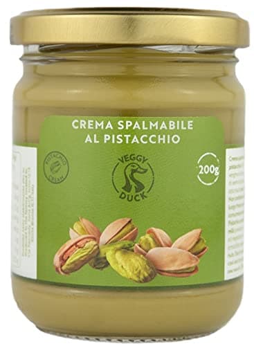 Veggy Duck - Crème Douce de Pistaches (200g) | Avec 45% de Pistaches de Sicile | Cuisine Artisanale Italienne Gourmet | Ideal pour les petits déjeuners et les desserts