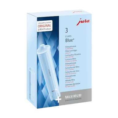 JURA Claris Blue+ 24231 Lot de 3 cartouches filtrantes d'origine avec le plus d'hygiène – Hygiène certifiée TÜV