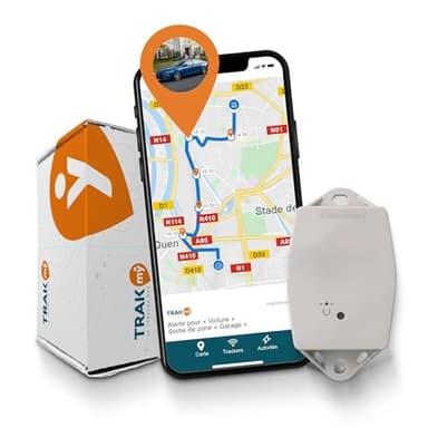 Traceur GPS Professionnel Trakmy Maxi Blanc – Autonomie 5 Ans – sans Recharge ni Câblage – Installation Facile – Suivi Discret Haute Précision pour Voitures, Motos, Remorques, Bateaux, Chantiers