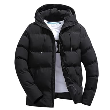 Générique Doudoune Homme Manteau Homme Hiver Manches longues Veste Slim Fit à Capuche Chaud Veste Parka Hommes Blouson Sweat Zippé Veste Homme Hiver Grande Taille