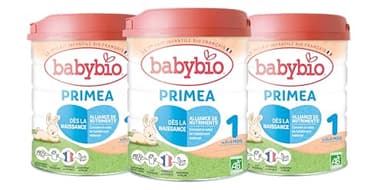 Babybio - Lait Infantile - Primea 1er Âge - 800g - de 0 à 6 Mois - BIO - Fabriqué en France - Sans Huile de Palme - Lot de 3