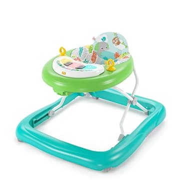 Bright Starts, Tiny Trek, Trotteur et Centre d'Activité Jungle Vines 2en1, jouet d’activités, hauteur réglable, lumières & mélodies, 6 mois+