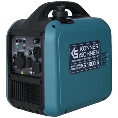 K&S Könner&Söhnen KS 1900i S Générateur inverter 2,0 kW avec boîtier insonorisé, groupe électrogène de secours essence avec enroulement en cuivre, générateur inverter avec 2 sorties USB